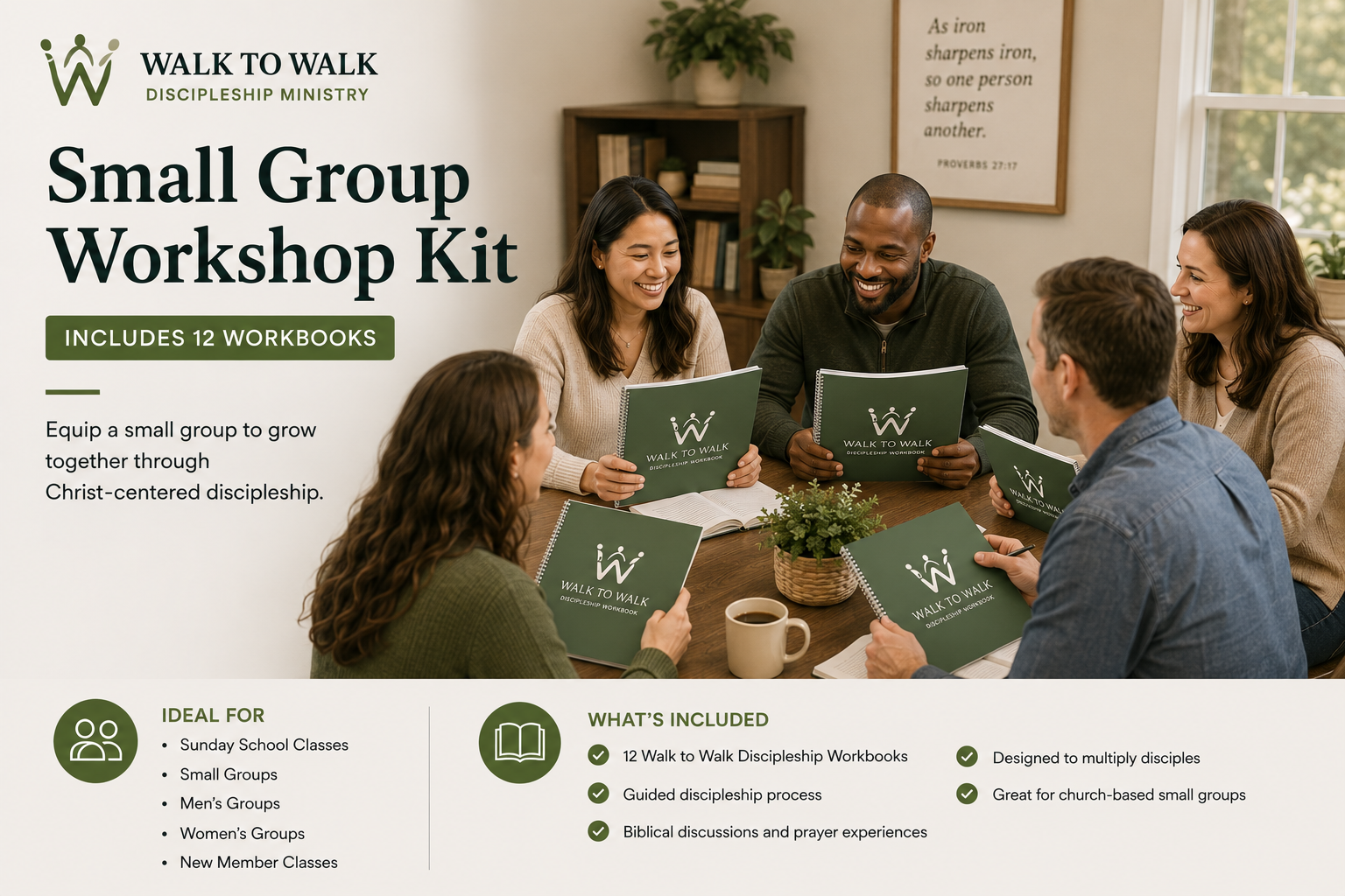 Walk to Walk Small Group Workshop Kit  (Includes 12 Workbooks)